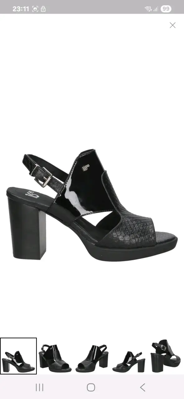 Sandalias de tacón negras 16HRS - 3