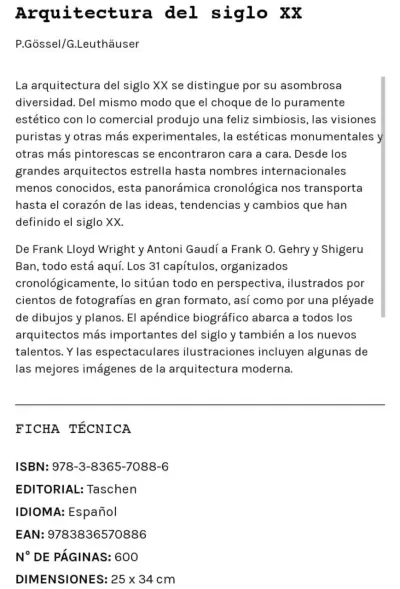 Arquitectura Del Siglo Xx - Peter Gössel Y Gabriel - miniatura 2