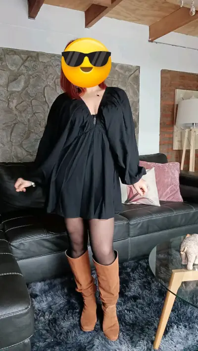 Vestido corto negro elegante talla M/L - miniatura 4