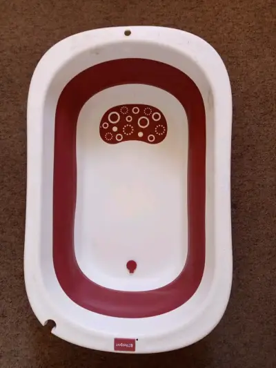 Tina de baño plegable roja - miniatura 2