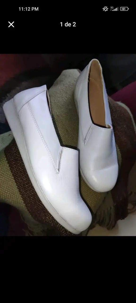 Zapatos Clínico blancos de cuero - 1