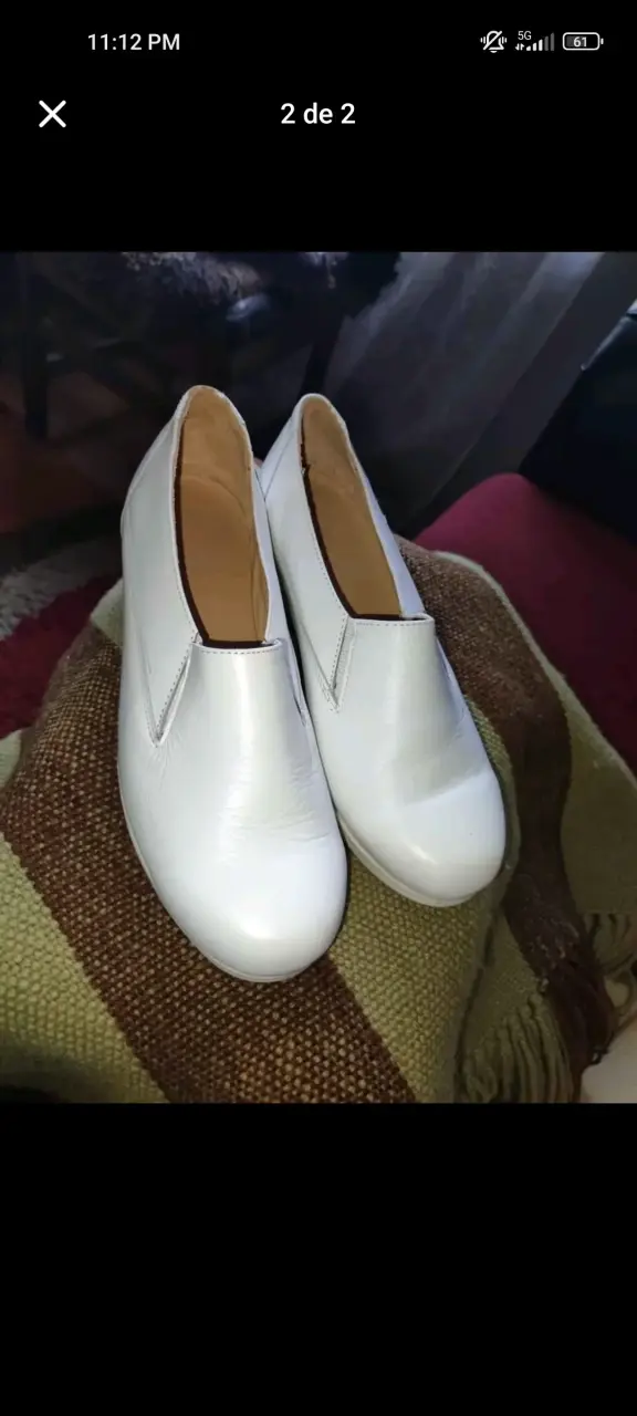 Zapatos Clínico blancos de cuero - 2