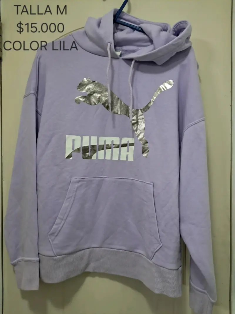 Polerón lila con logo PUMA