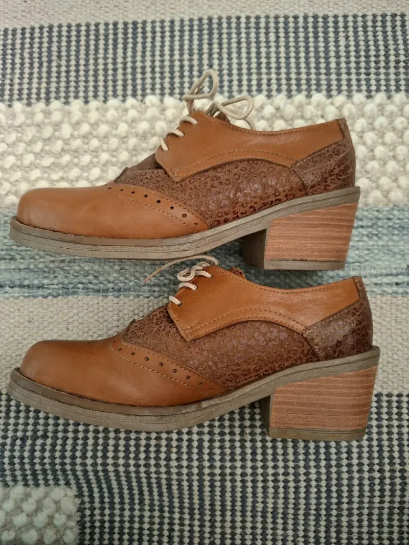 Zapatos formales café estilo brogue - 3