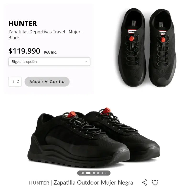 Zapatillas dwportivas travel negras mujer
