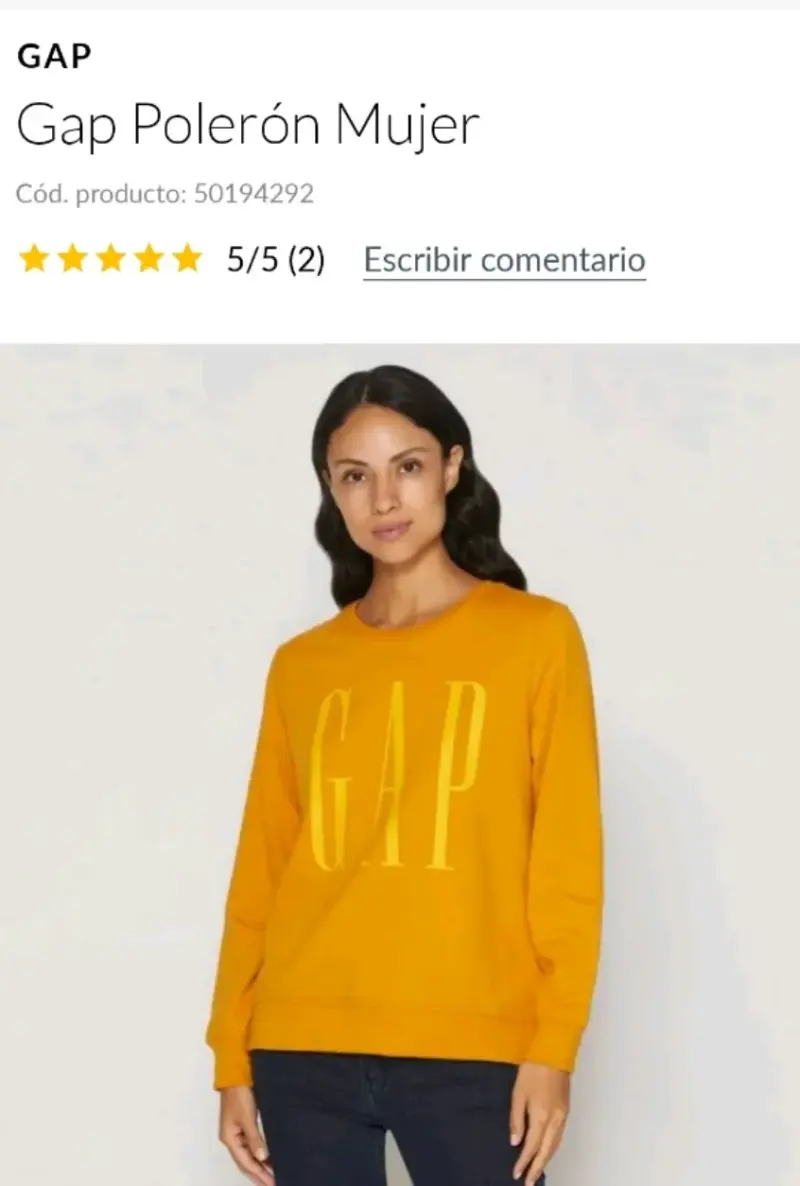 Polerón Gap amarillo mujer nuevo - 1