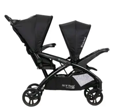 Coche para bebé plegable negro - miniatura 4