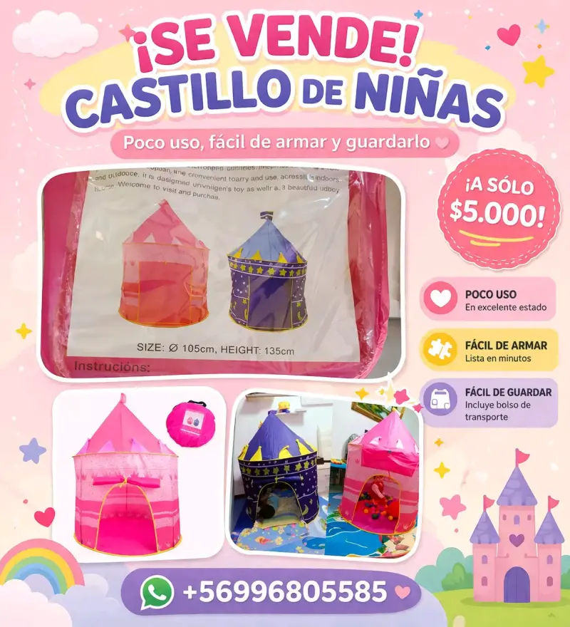 Castillo de niñas para jugar