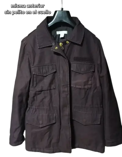 Parka con capucha de piel sintética - miniatura 2