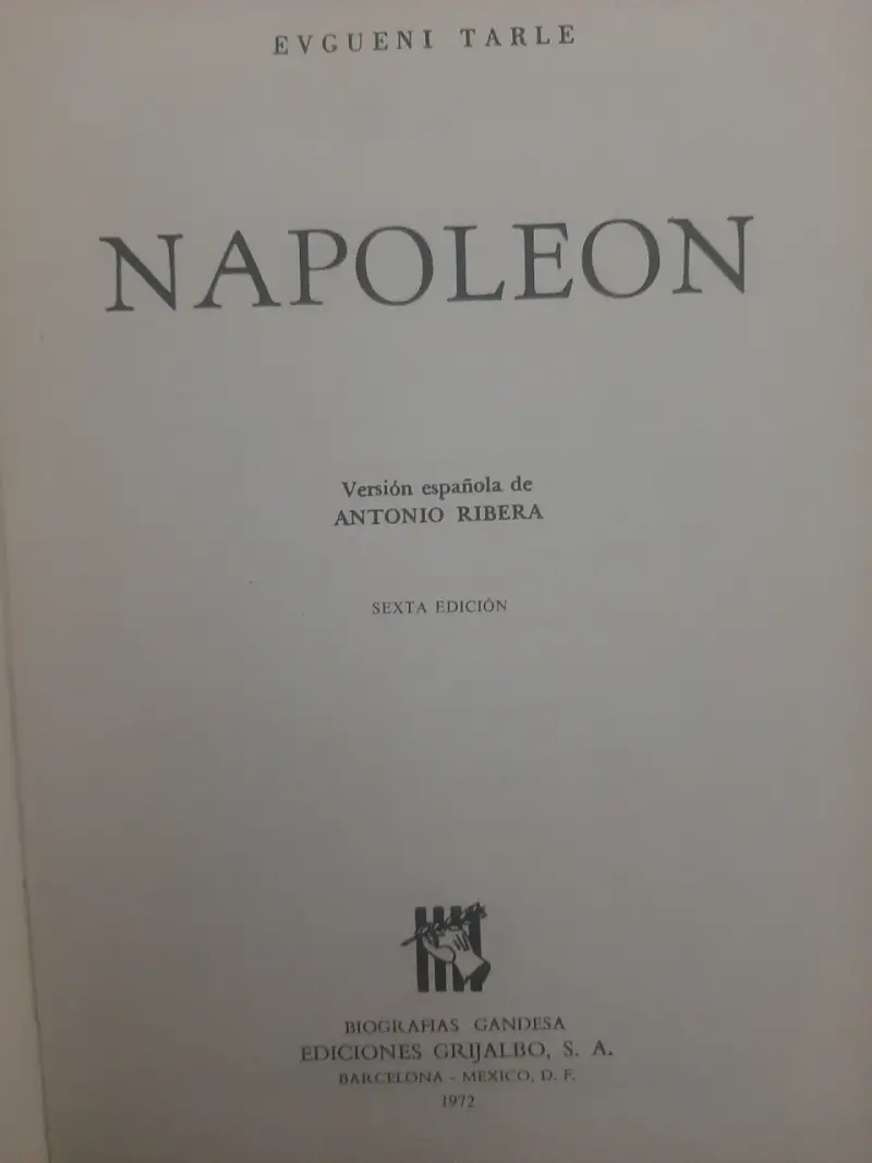 Libro 'Napoleón' por E. Tarle - 2