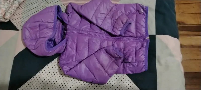 Chaqueta acolchada morada niña - 1