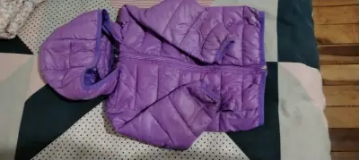 Chaqueta acolchada morada niña - miniatura 1