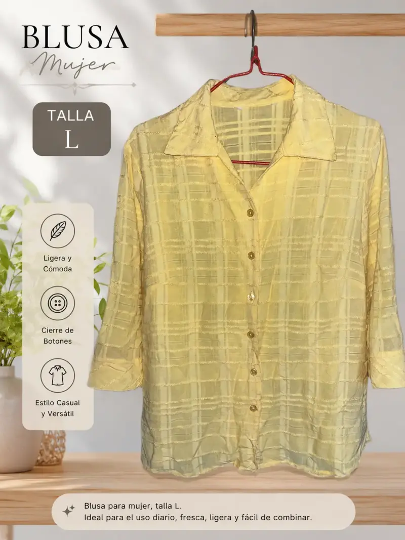 Blusa amarilla mujer talla L