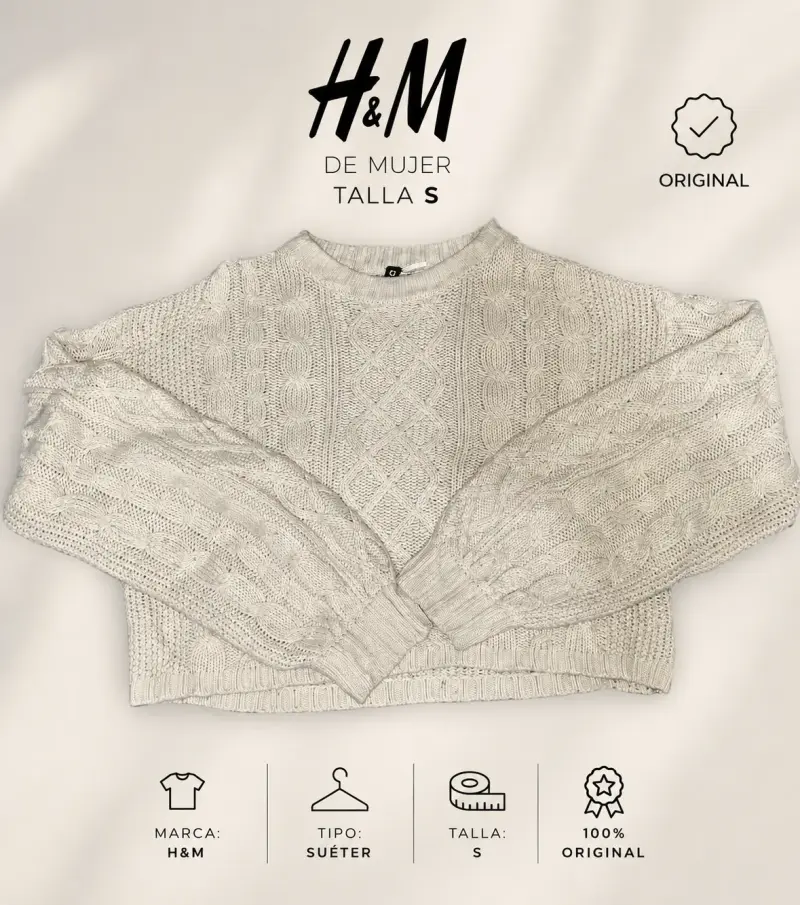 Suéter de mujer H&M gris