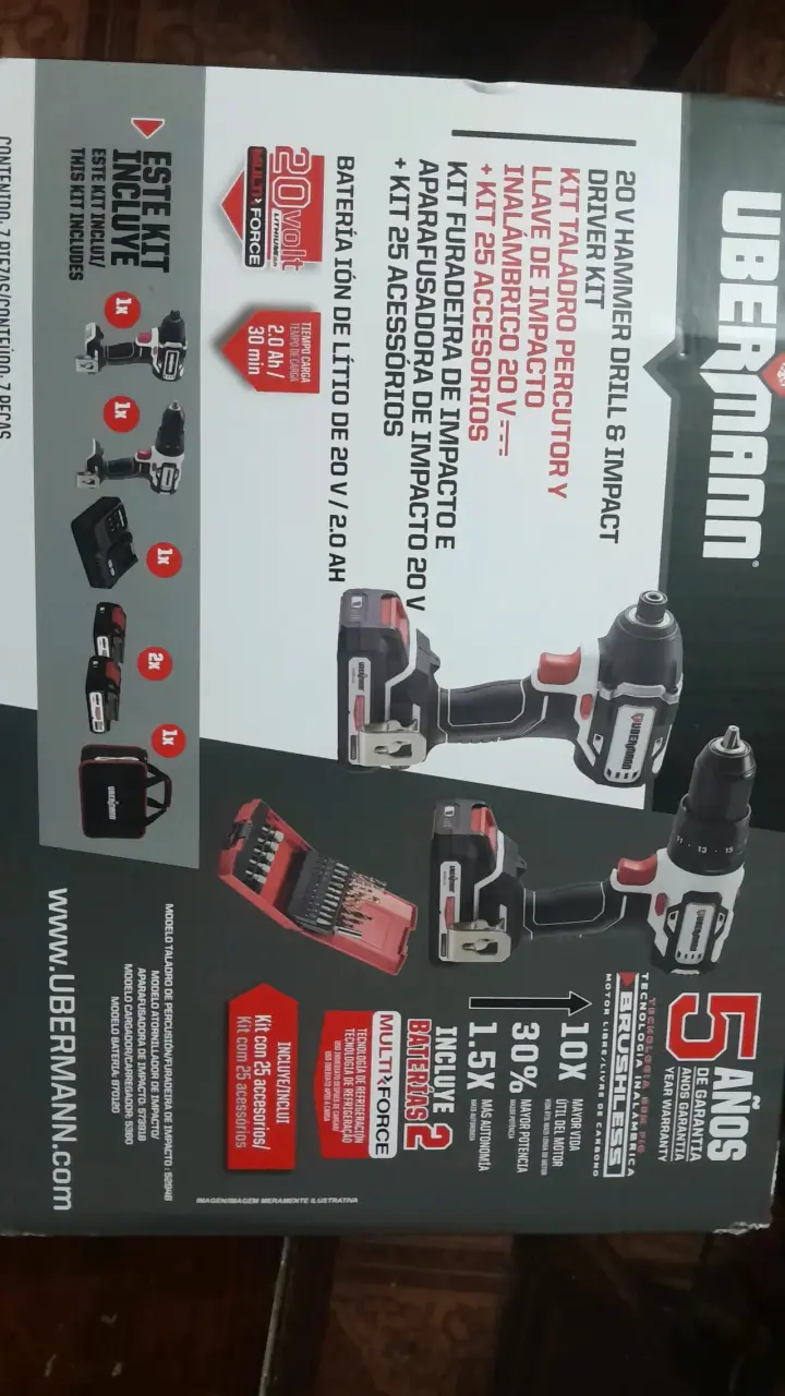 Kit taladro y llave de impacto Ubermann - 2