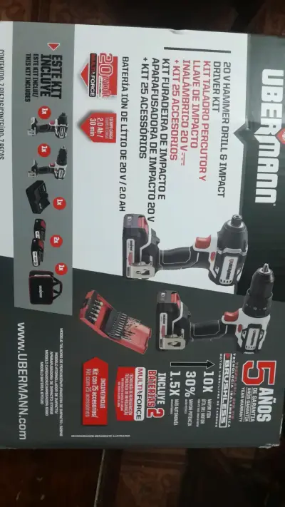 Kit taladro y llave de impacto Ubermann - miniatura 2