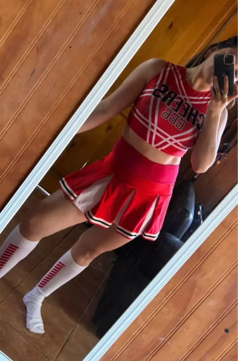 Disfraz de porrista rojo