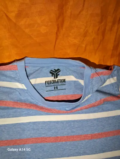 Polera rallada azul y roja - miniatura 2