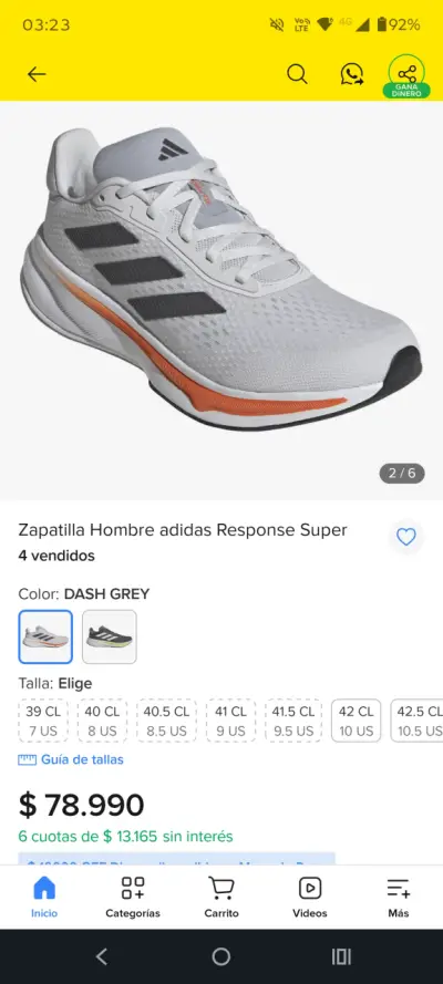 Zapatilllas Adidas Response Super (Originales) - miniatura 6