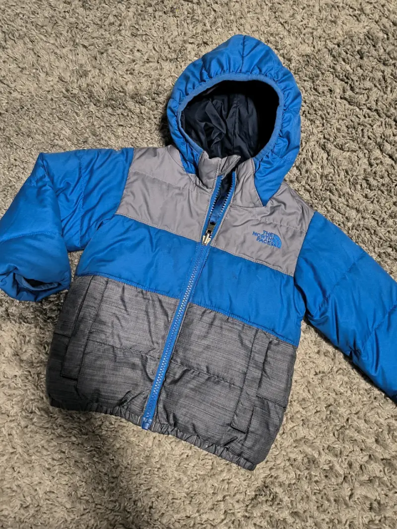 Chaqueta de niño azul y gris - 1