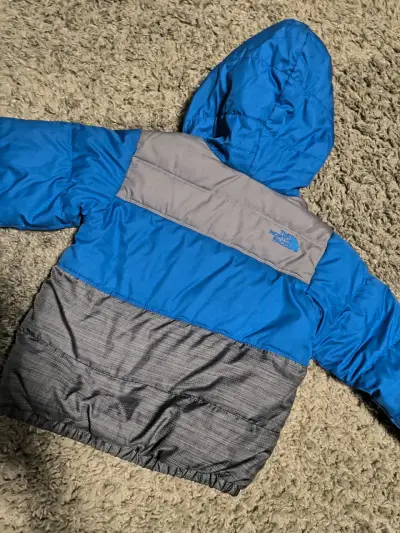 Chaqueta de niño azul y gris - miniatura 2