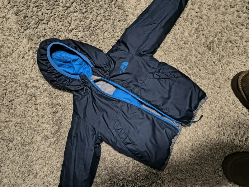 Chaqueta de niño azul y gris - 3