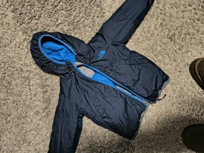 Chaqueta de niño azul y gris - miniatura 3