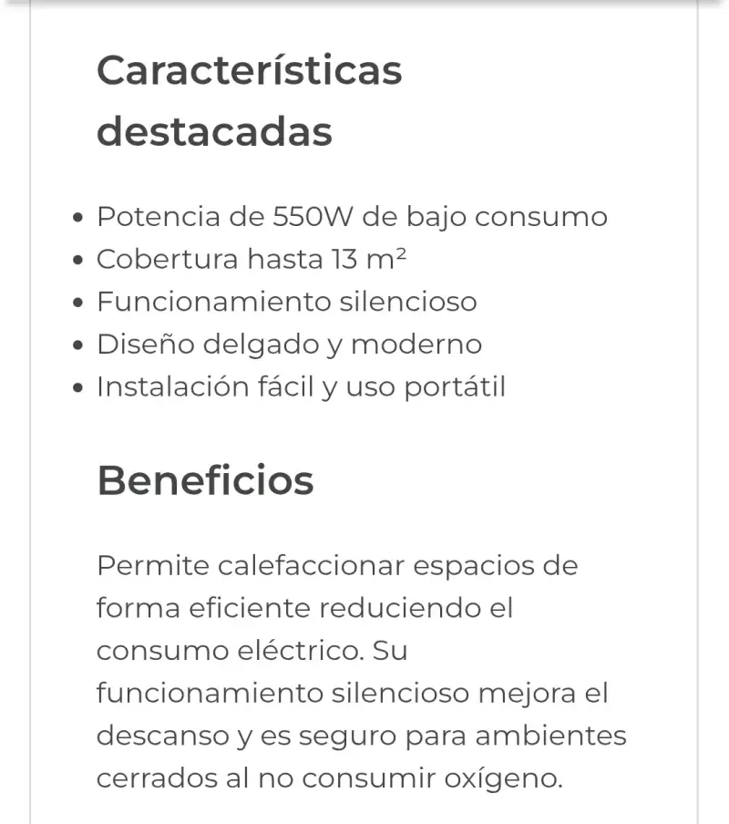 Panel calefactor EcoCalor 550W - 2