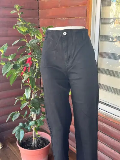 Jeans anchos de mezclilla azul - miniatura 3