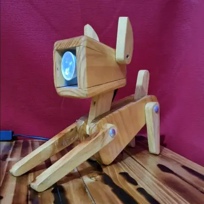 Lámpara proyector de madera - miniatura 1