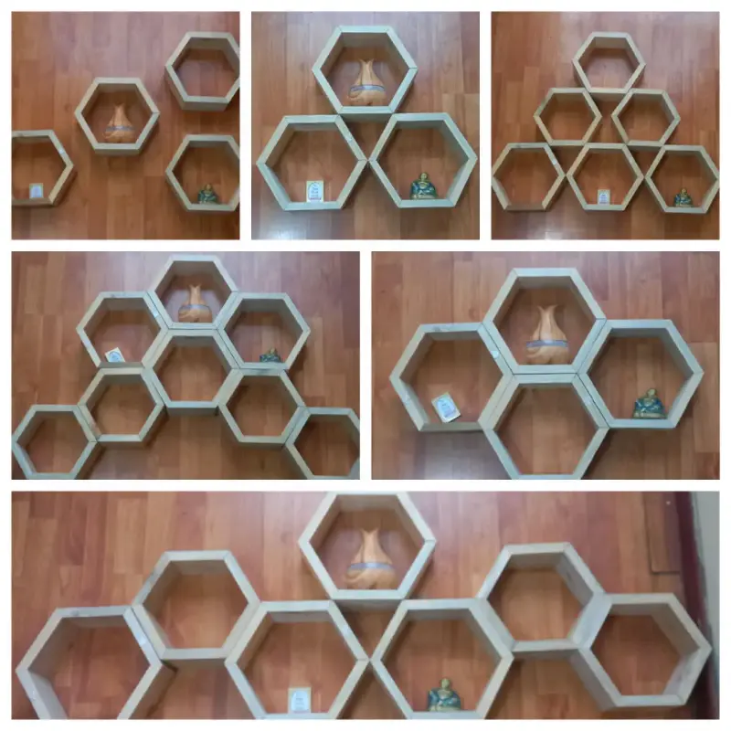 hexagonales de madera - 1