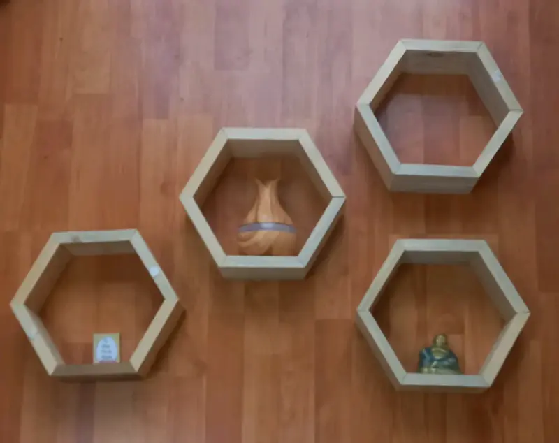 hexagonales de madera - 6