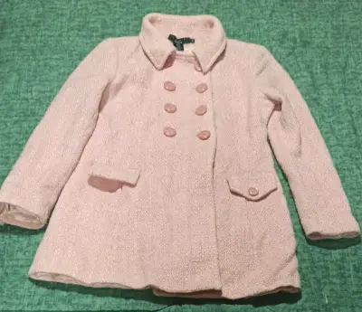 Abrigo rosa botones - miniatura 1