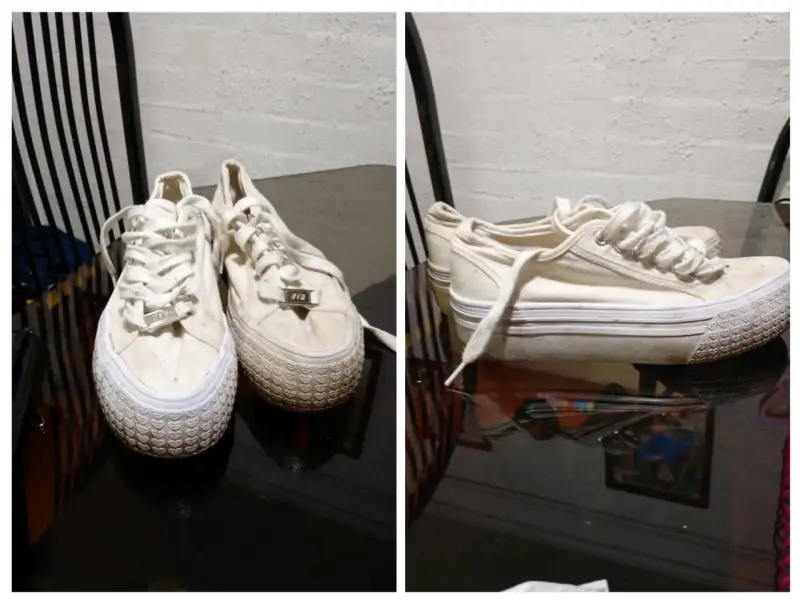 Zapatillas blancas tipo plataforma - 1