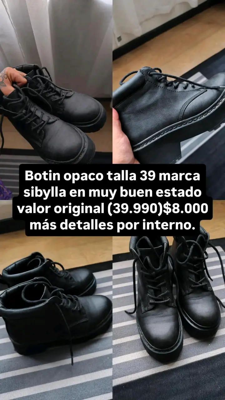Botines negros talla 39 Sibylla - 1