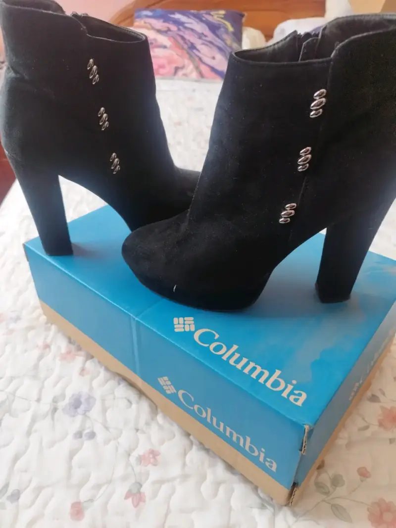Botines negros de tacón alto - 1
