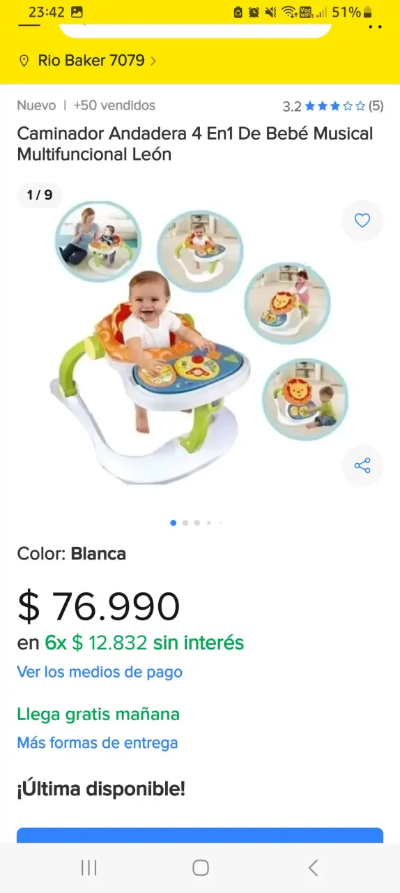 Caminador musical infantil 4 en 1