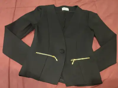 Blazer negro con cremallera - miniatura 2