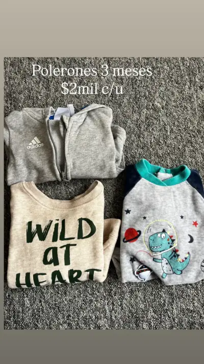 Polerones bebé estampados y Adidas - miniatura 1