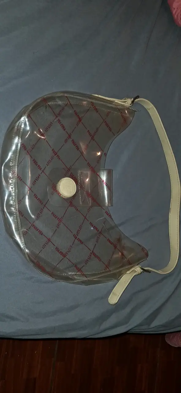 Cartera de hombro roja y beige - 2