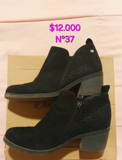 Botines de cuero con estampado animal - miniatura 2