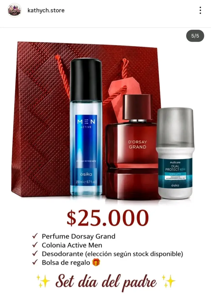 Set de perfume y desodorante para hombre