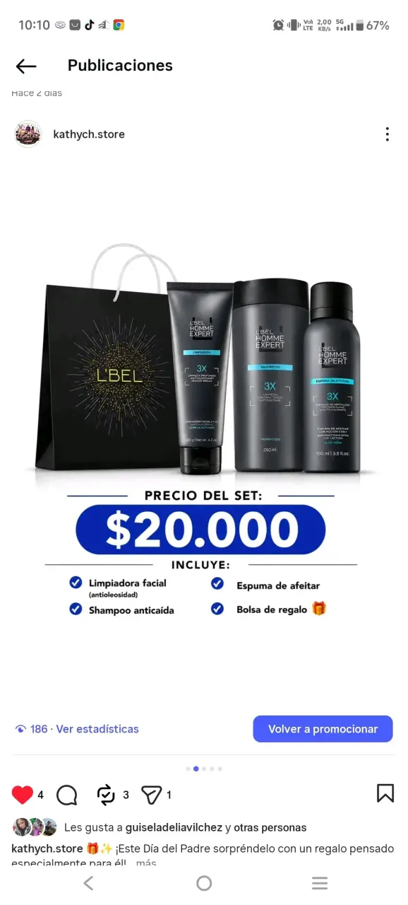 Set cuidado personal L'Bel Hombre