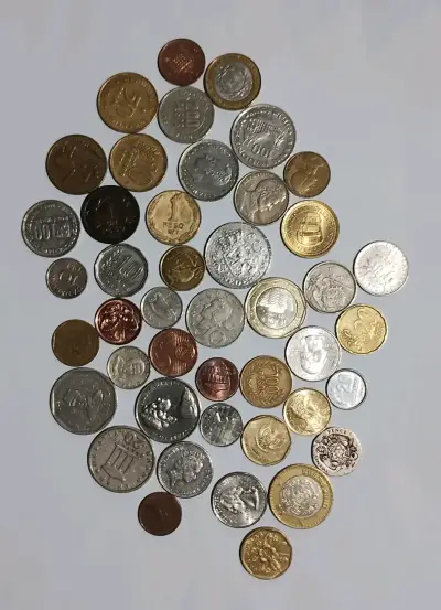 Lote de 150 monedas variadas - miniatura 1
