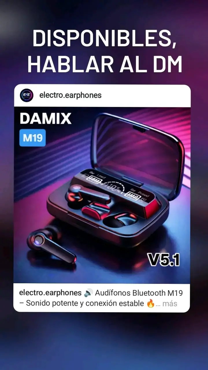 Audífonos Bluetooth M19 negros