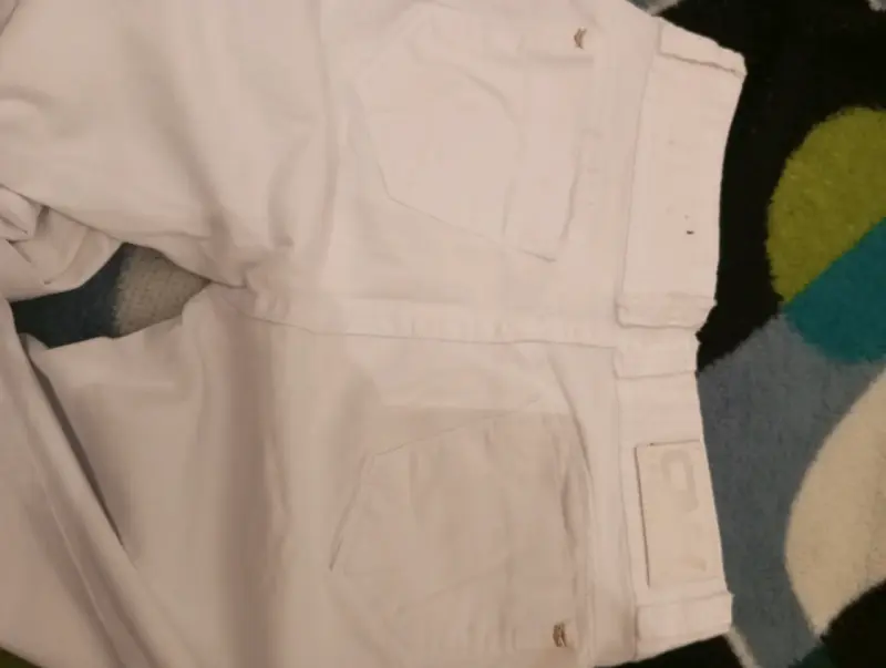 Jeans blancos con etiqueta one world nuevo 36 - 3