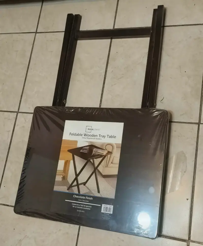 Mesa plegable de madera chocolate