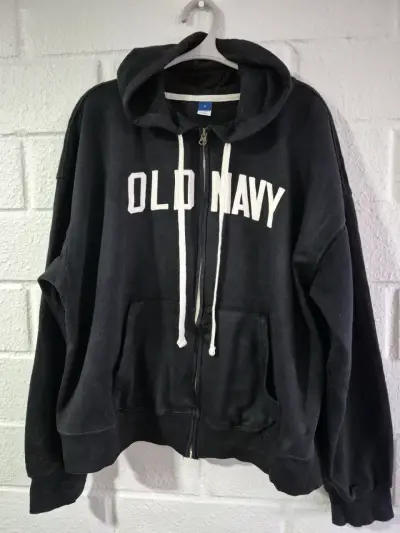 Polerón con capucha Old Navy negro - miniatura 1