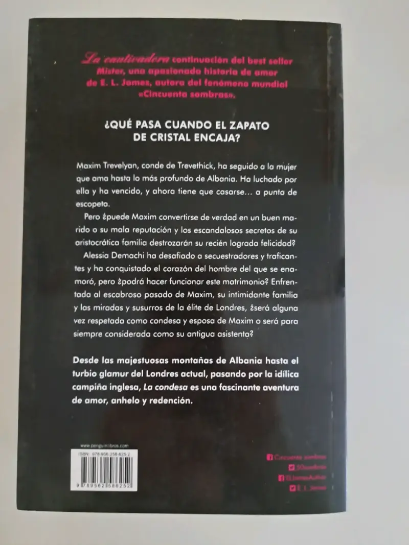 Libro 'La Condesa' E.L. James - 2