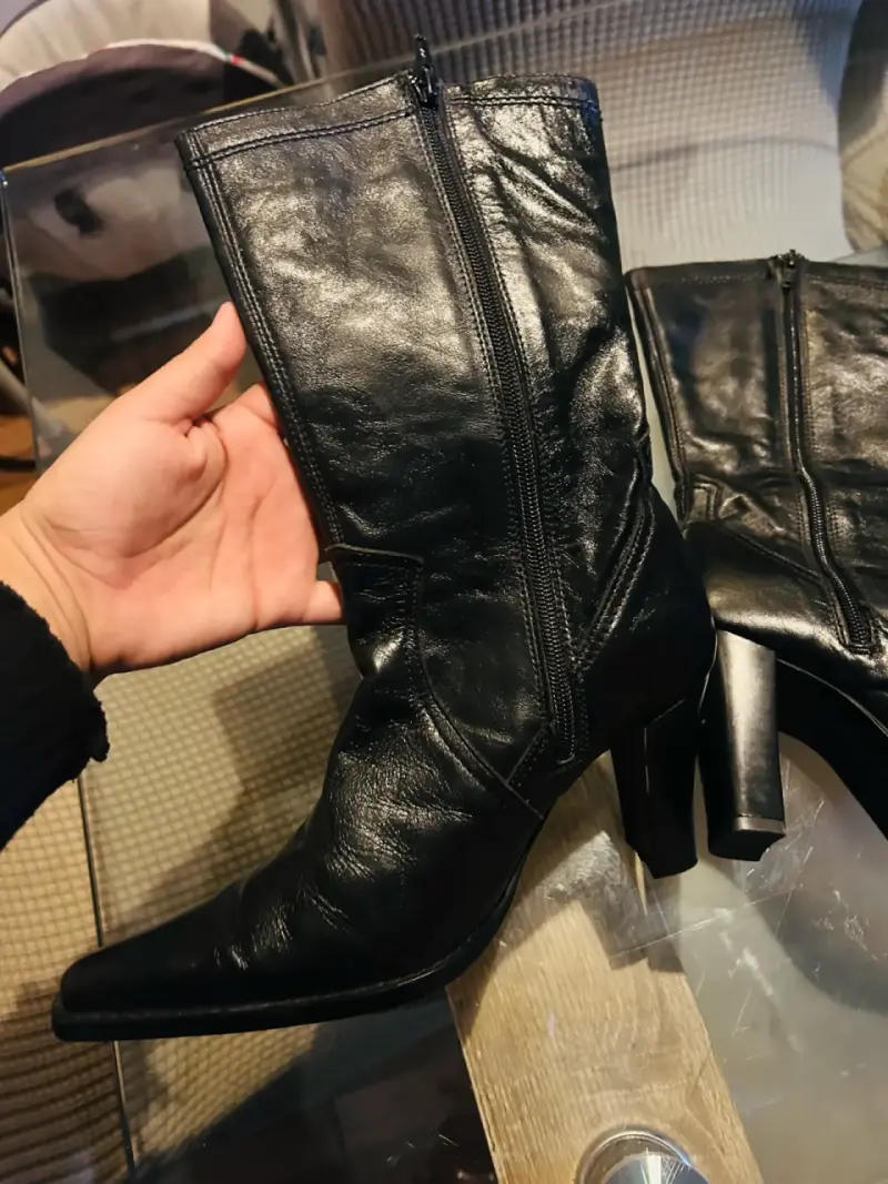 Botines negros de cuero - 2